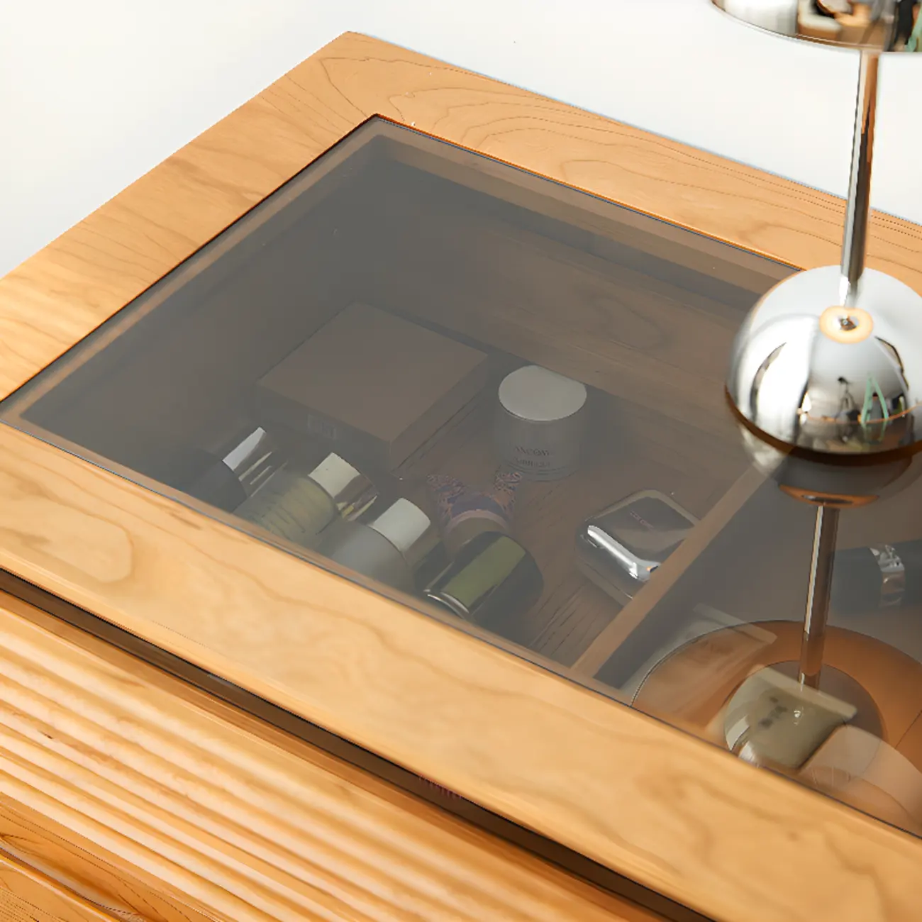 Scandinavian Accent Chest for Living Room with Natural Finish Image - 10 | homeyfad