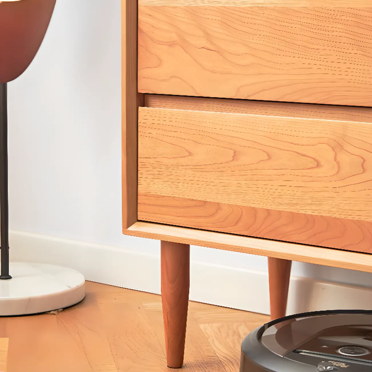 Scandinavian Accent Chest for Living Room with Natural Finish Image - 11 | homeyfad