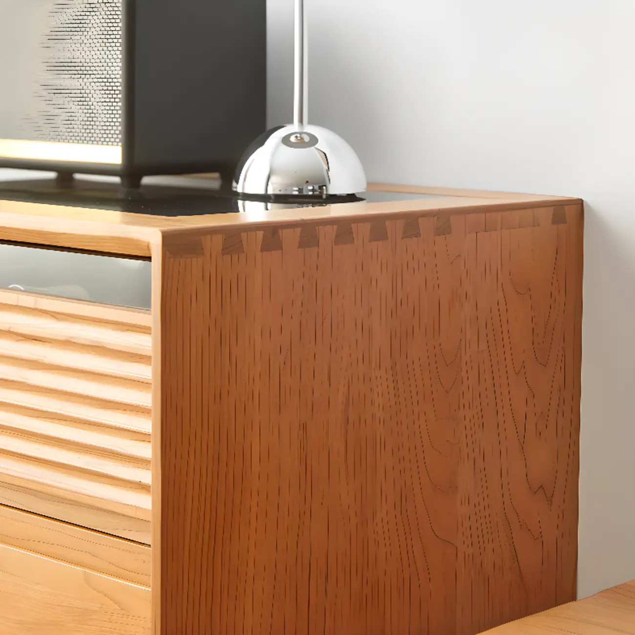 Scandinavian Accent Chest for Living Room with Natural Finish Image - 12 | homeyfad