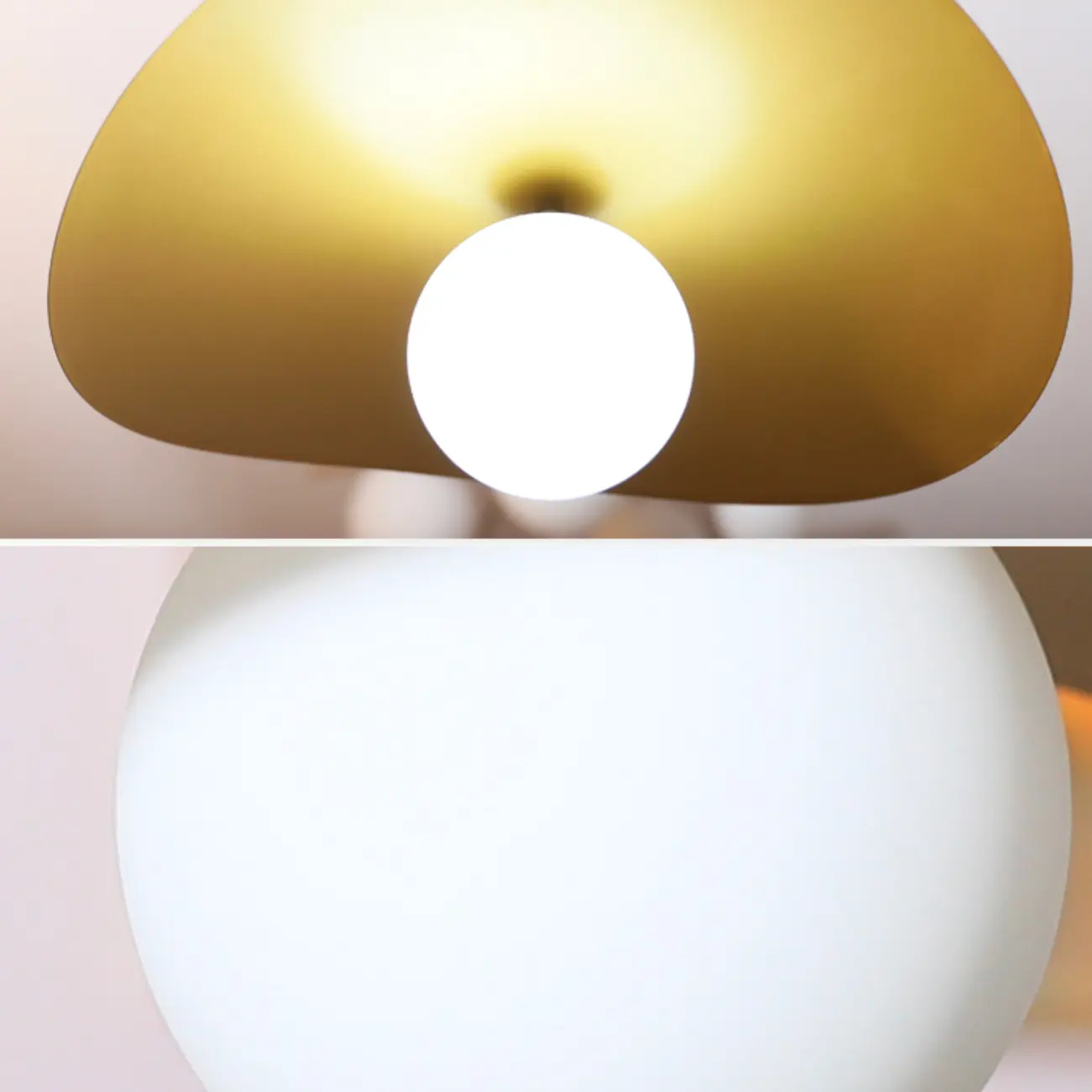 Designer White Glass Globe Pendant Light with Lotus Leaf Shade for Living Room Image - 10 | homeyfad