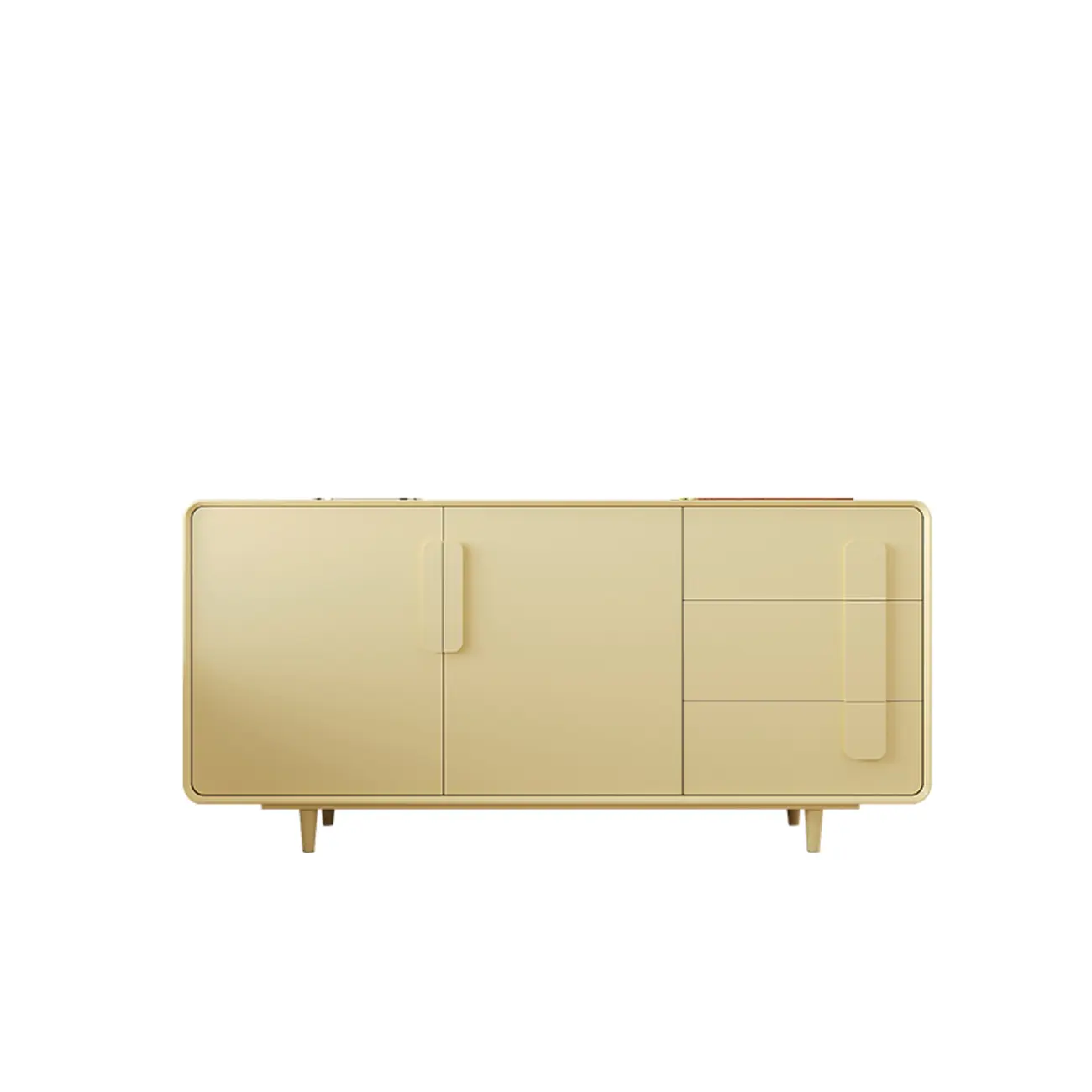 Composite Wood Green Storage Cabinet with Minimalist Style Image - 4 | homeyfad