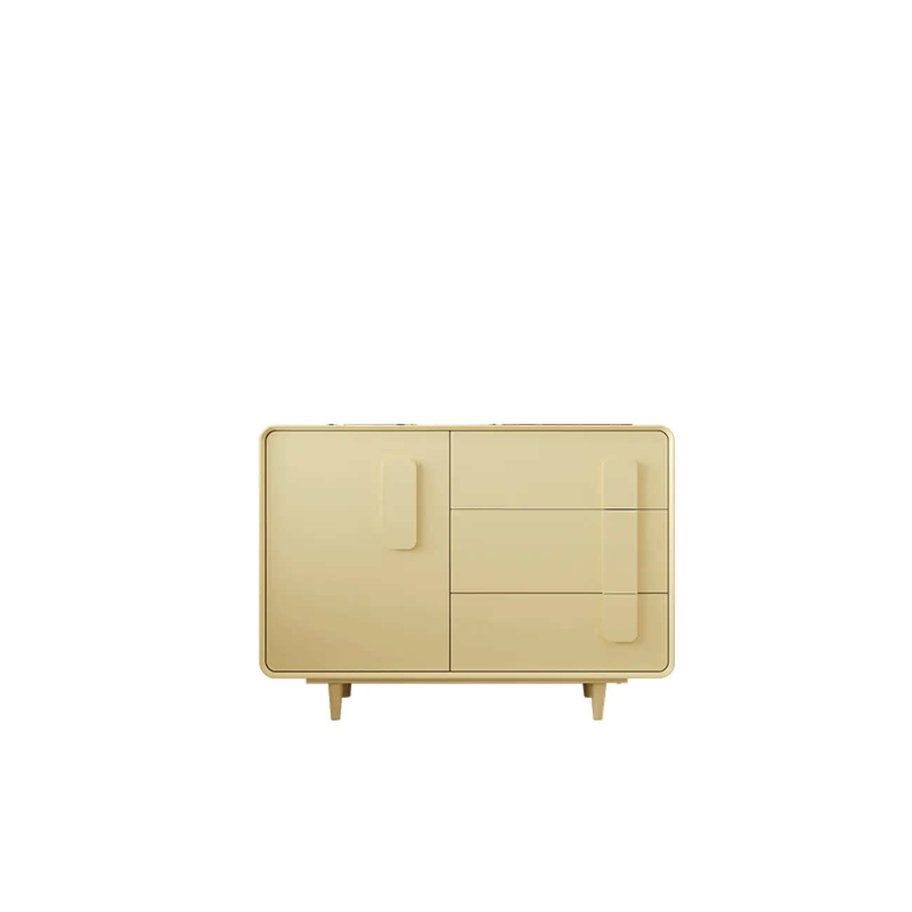 Composite Wood Green Storage Cabinet with Minimalist Style Image - 7 | homeyfad