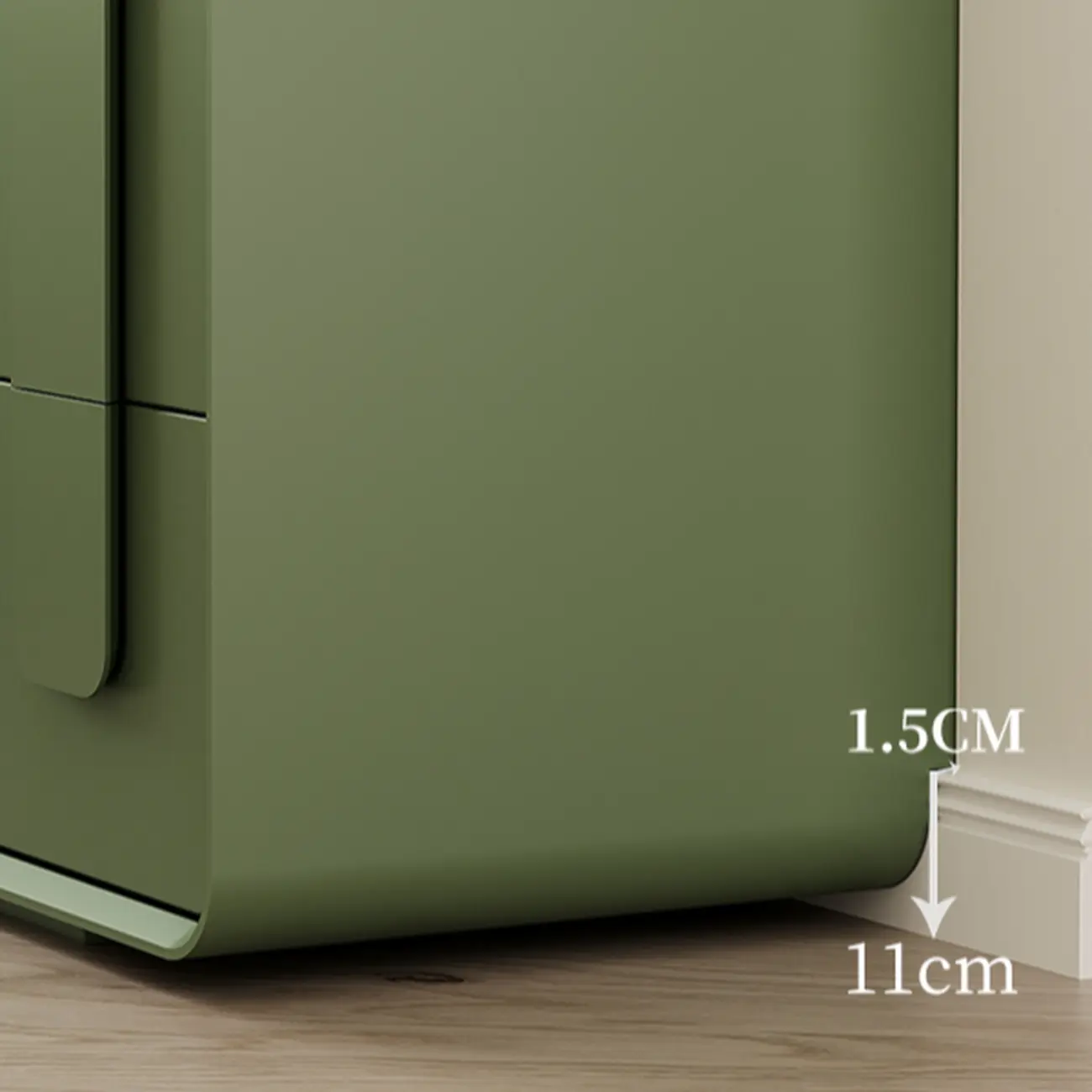 Composite Wood Green Storage Cabinet with Minimalist Style Image - 11 | homeyfad