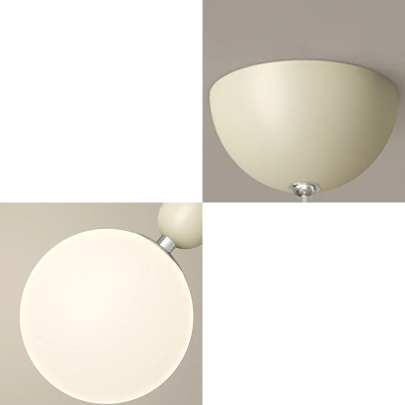 Elegant Milky Glass Globe LED Pendant Light with Bead Detail for Decor Image - 9 | homeyfad