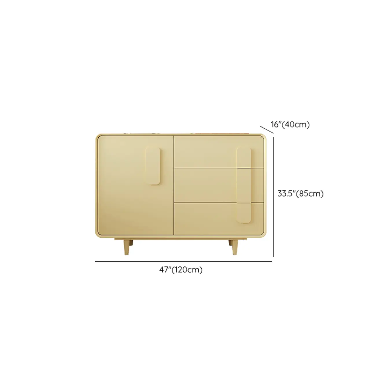 Composite Wood Green Storage Cabinet with Minimalist Style Image - 14 | homeyfad