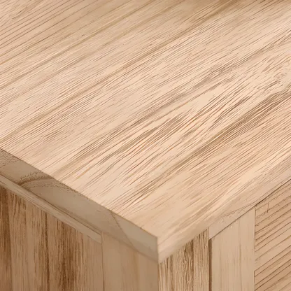 Tropical Solid Wood Storage Cabinet with Drawers for Entryway Image - 10