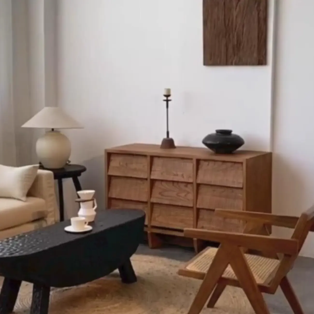 Rustic Accent Cabinet for Bedroom Storage with 6 Drawers Image - 5