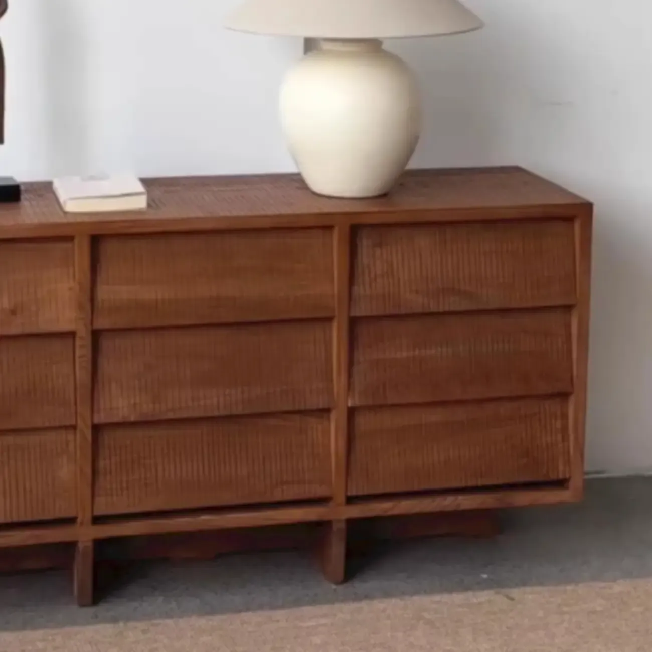 Rustic Accent Cabinet for Bedroom Storage with 6 Drawers Image - 8