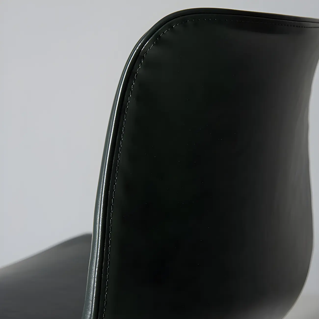 Vintage Leather Bar Stool with Low Backrest and Footrest Image - 15 | homeyfad