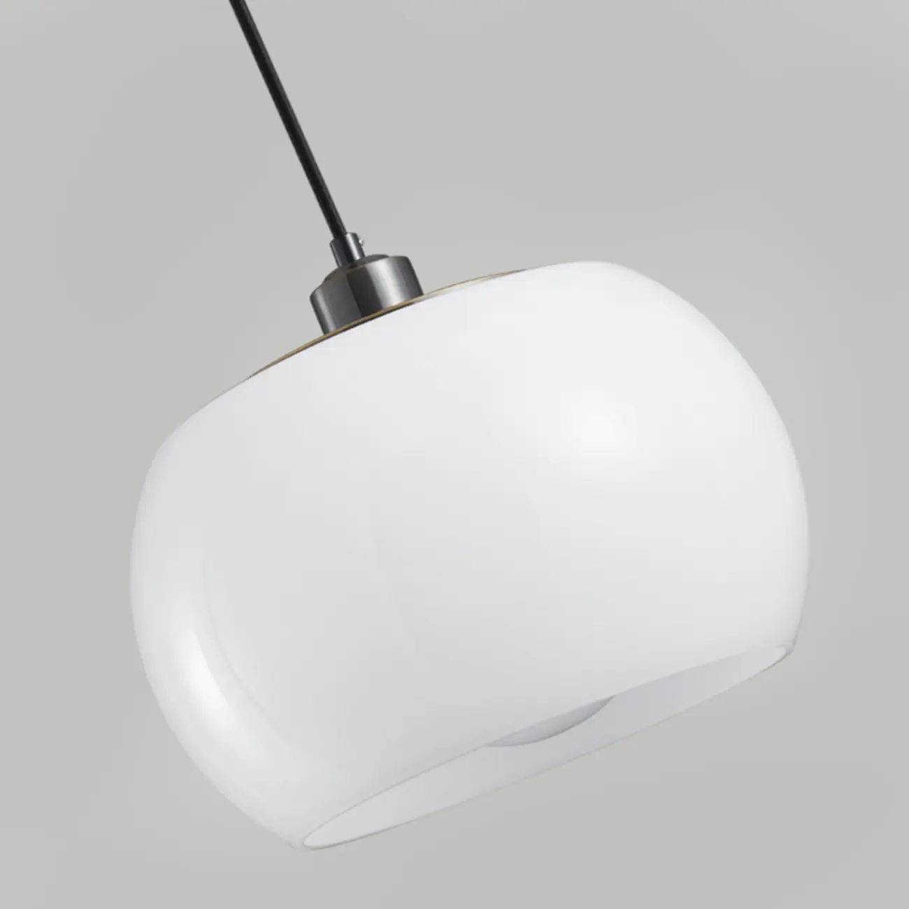 Modern White Glass Drum Pendant Light for Bedroom Image - 11 | homeyfad