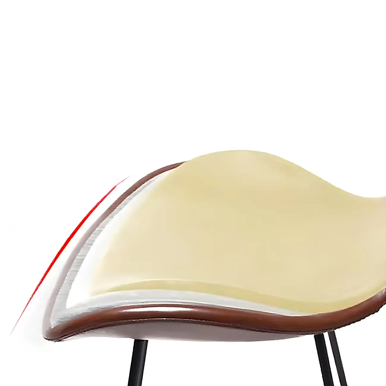 Classic Brown Leather Bar Stools with Metal Frame for Kitchen Image - 12