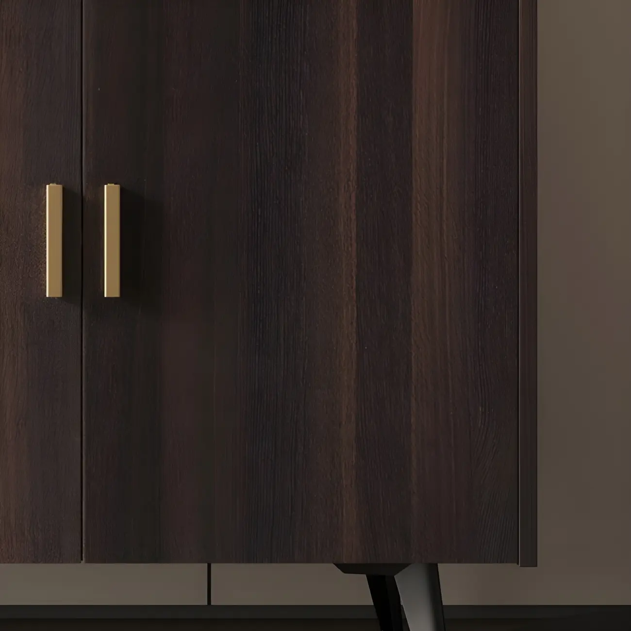 Glam Walnut Wooden Sideboard with Drawers & Cabinets Image - 9 | homeyfad