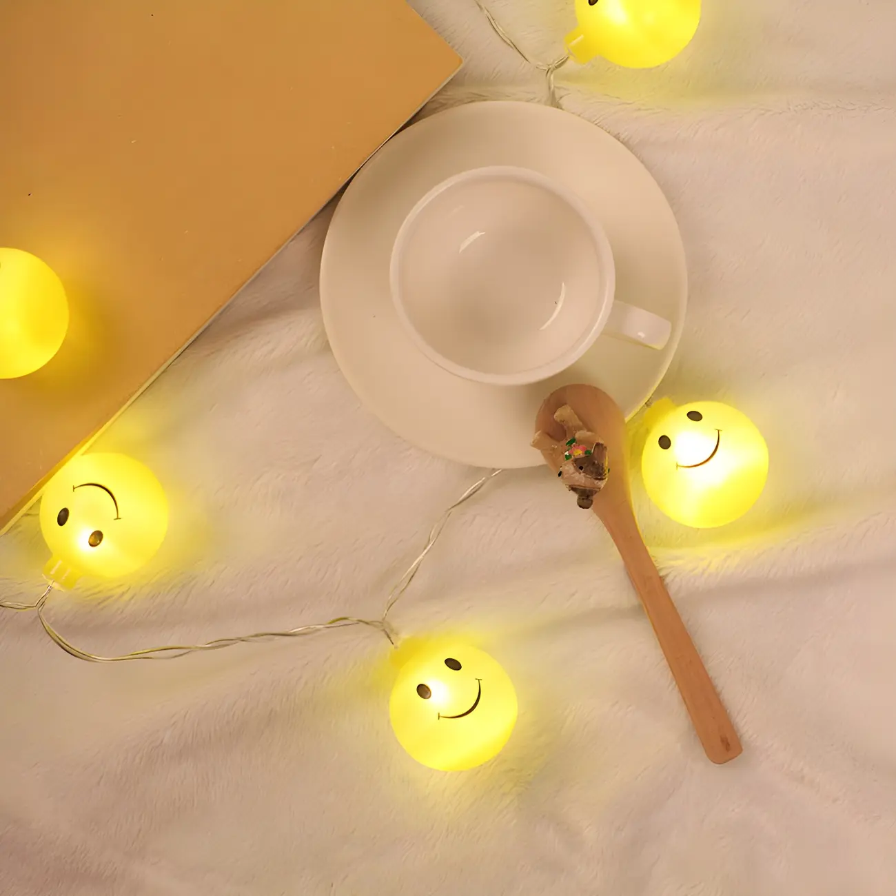 Yellow Smile Face  LED String Lights for Festive Decoration Image - 2 | homeyfad