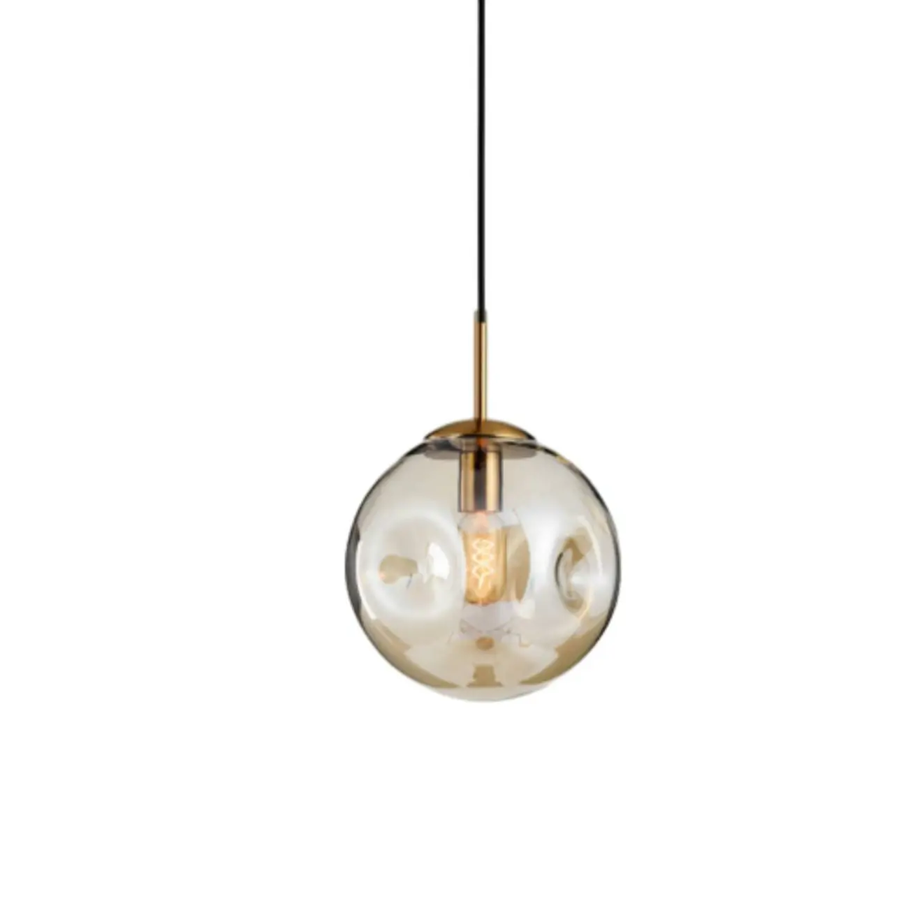 Smoky Glass Irregular Globe Pendant Light for Bedroom Image - 3 | homeyfad