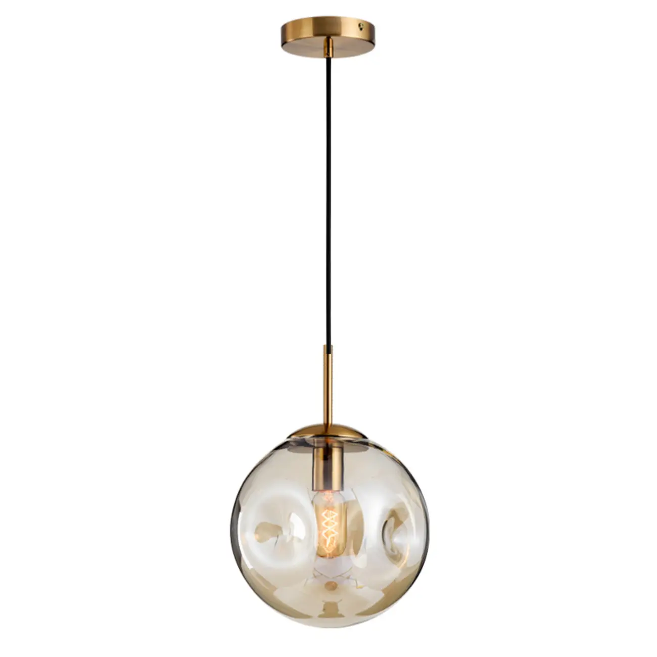 Smoky Glass Irregular Globe Pendant Light for Bedroom Image - 7 | homeyfad