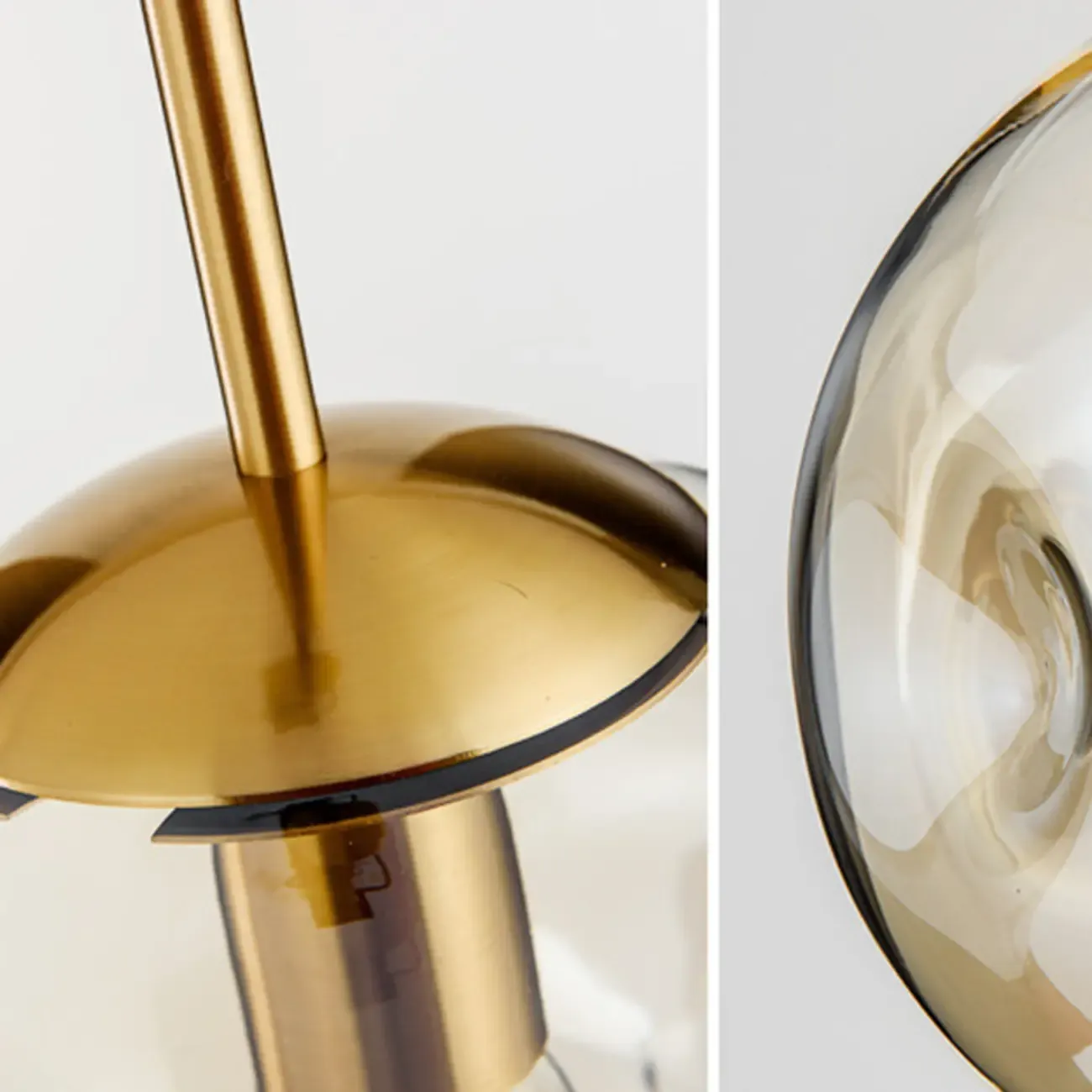 Smoky Glass Irregular Globe Pendant Light for Bedroom Image - 9