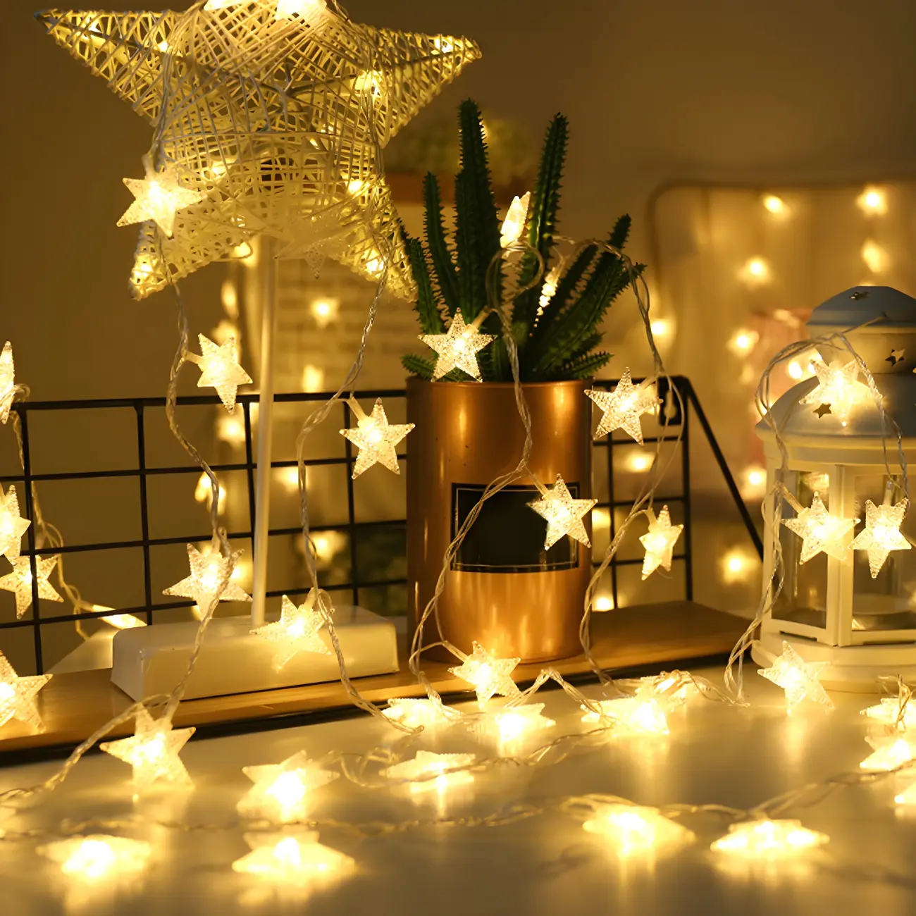 Snowflake String Lights Battery Powered for Cozy Decor Image - 2 | homeyfad