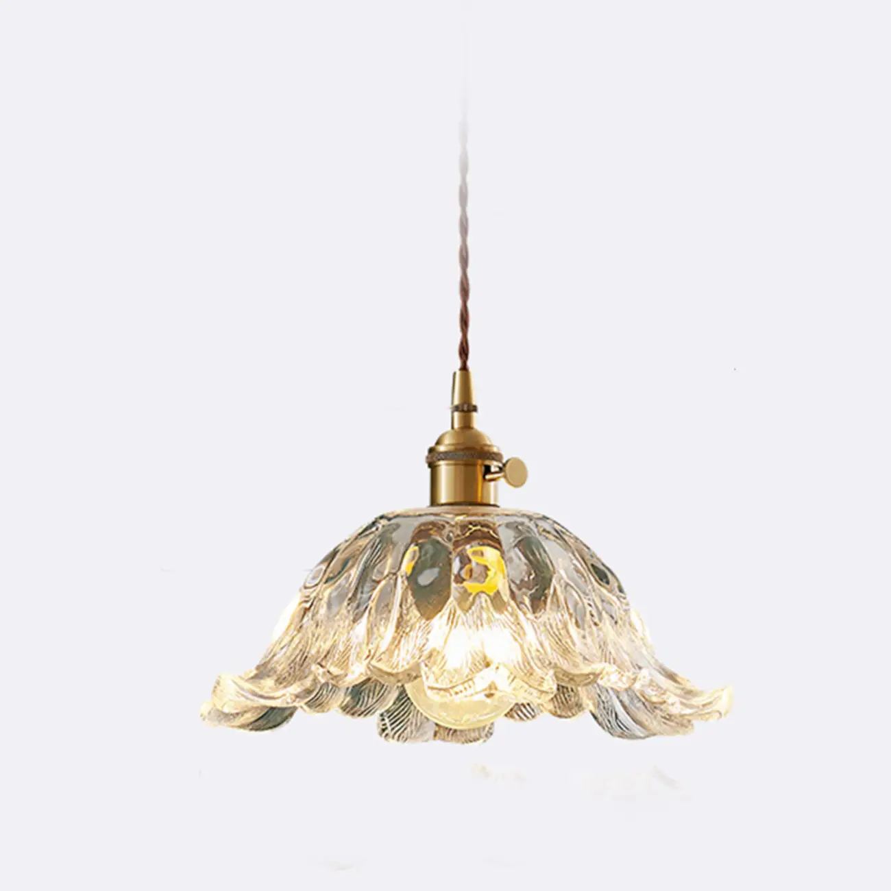 Vintage Blooming Floral Glass Pendant Light for Decor Image - 2 | homeyfad
