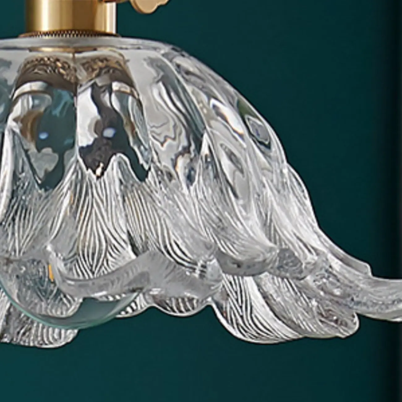 Vintage Blooming Floral Glass Pendant Light for Decor Image - 8 | homeyfad