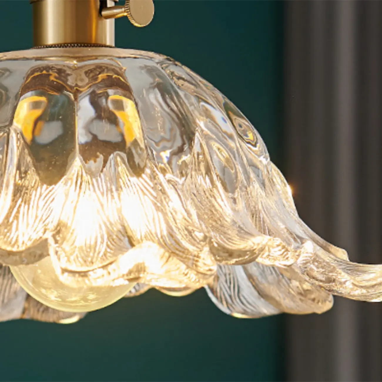 Vintage Blooming Floral Glass Pendant Light for Decor Image - 9 | homeyfad