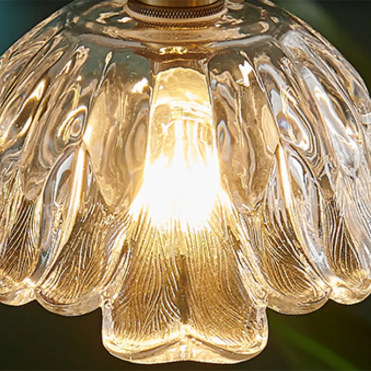Vintage Blooming Floral Glass Pendant Light for Decor Image - 10 | homeyfad
