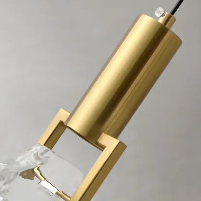 Modern Crystal Textured Pendant Light for Living Room Image - 7