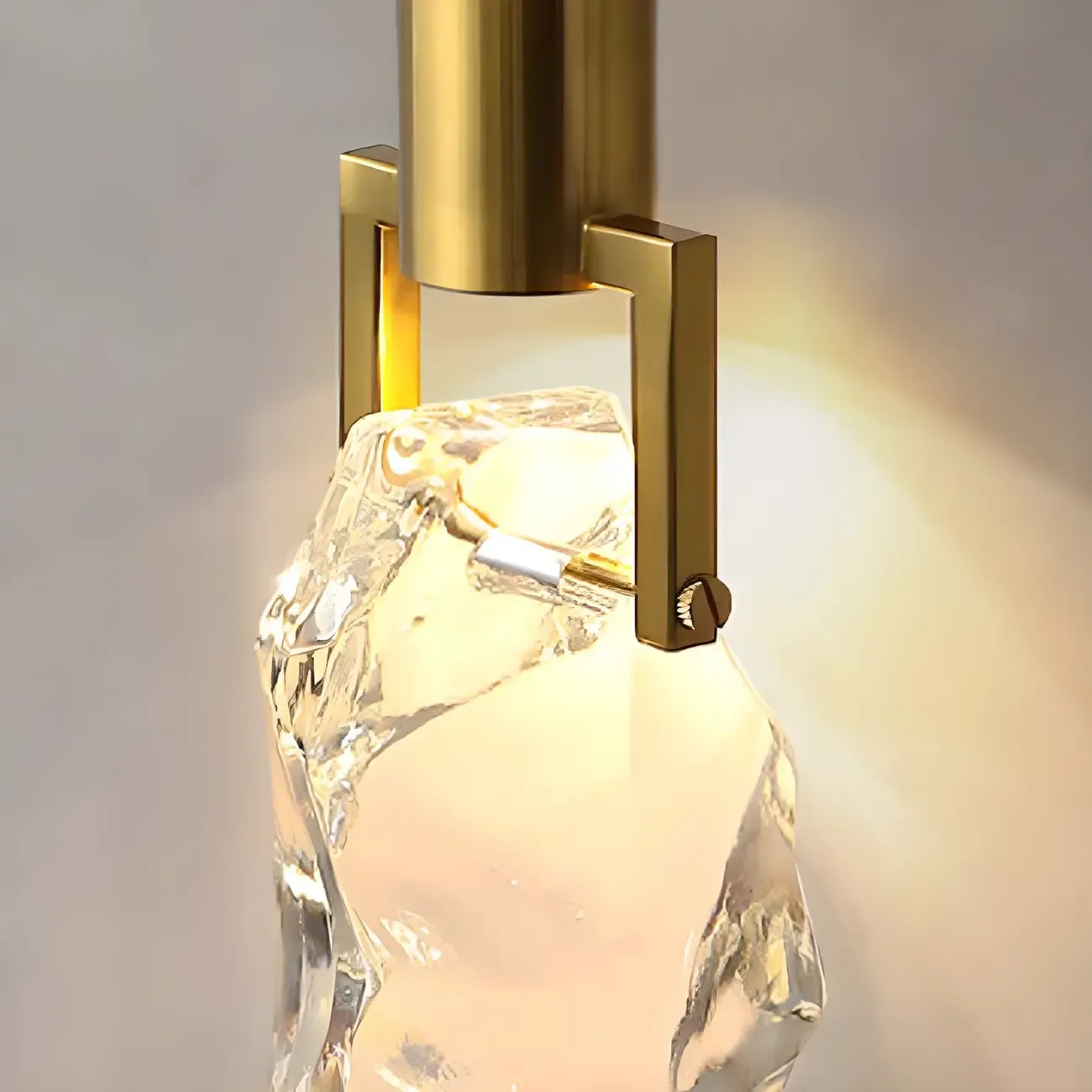 Modern Crystal Textured Pendant Light for Living Room Image - 9