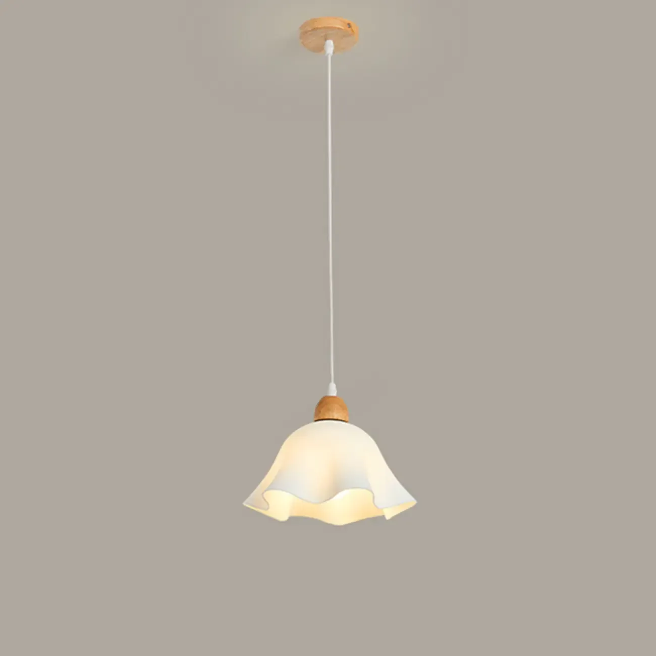 3 Light Milky Glass Floral LED Pendant Light for Dining Room Image - 12