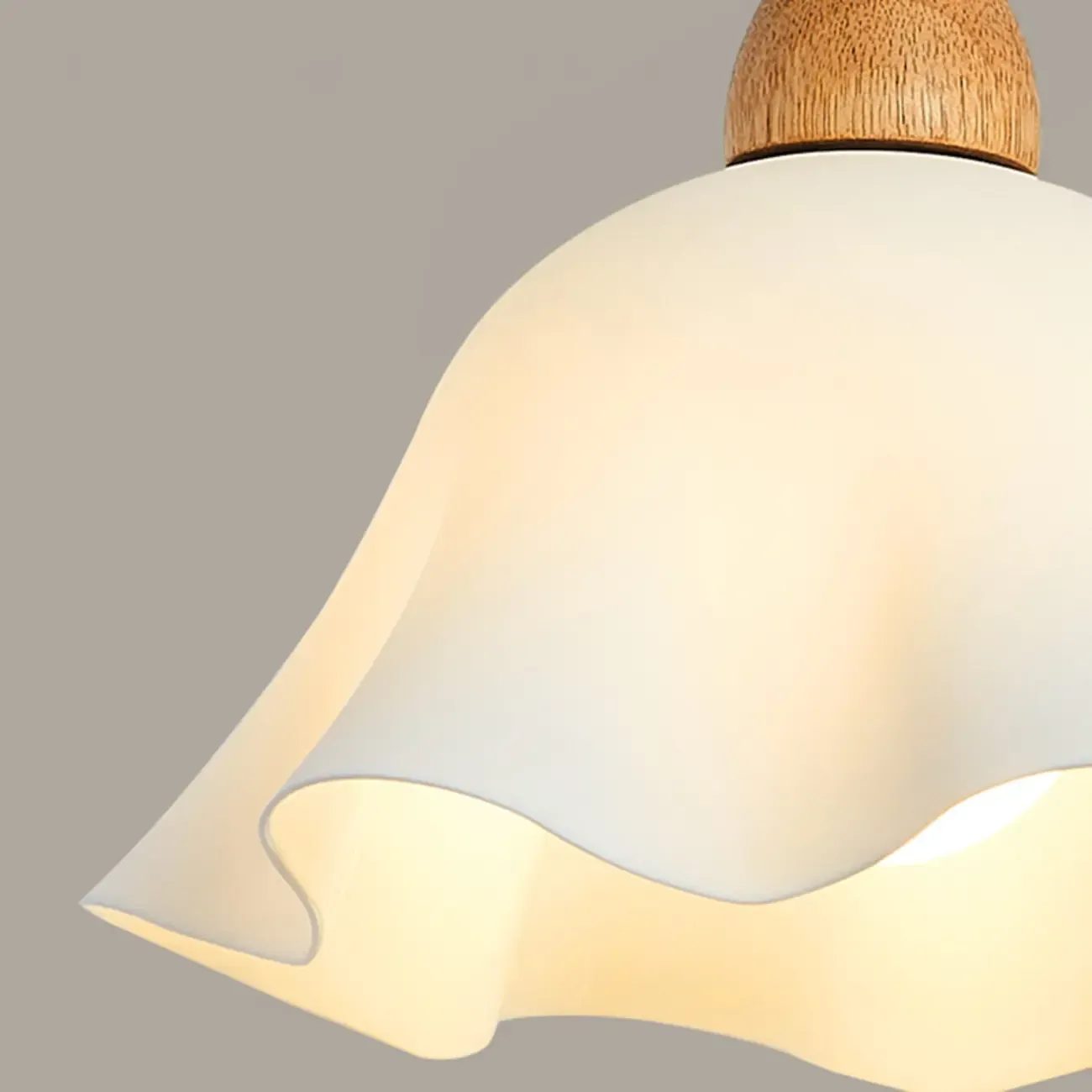 3 Light Milky Glass Floral LED Pendant Light for Dining Room Image - 14