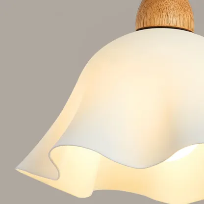 3 Light Milky Glass Floral LED Pendant Light for Dining Room Image - 14