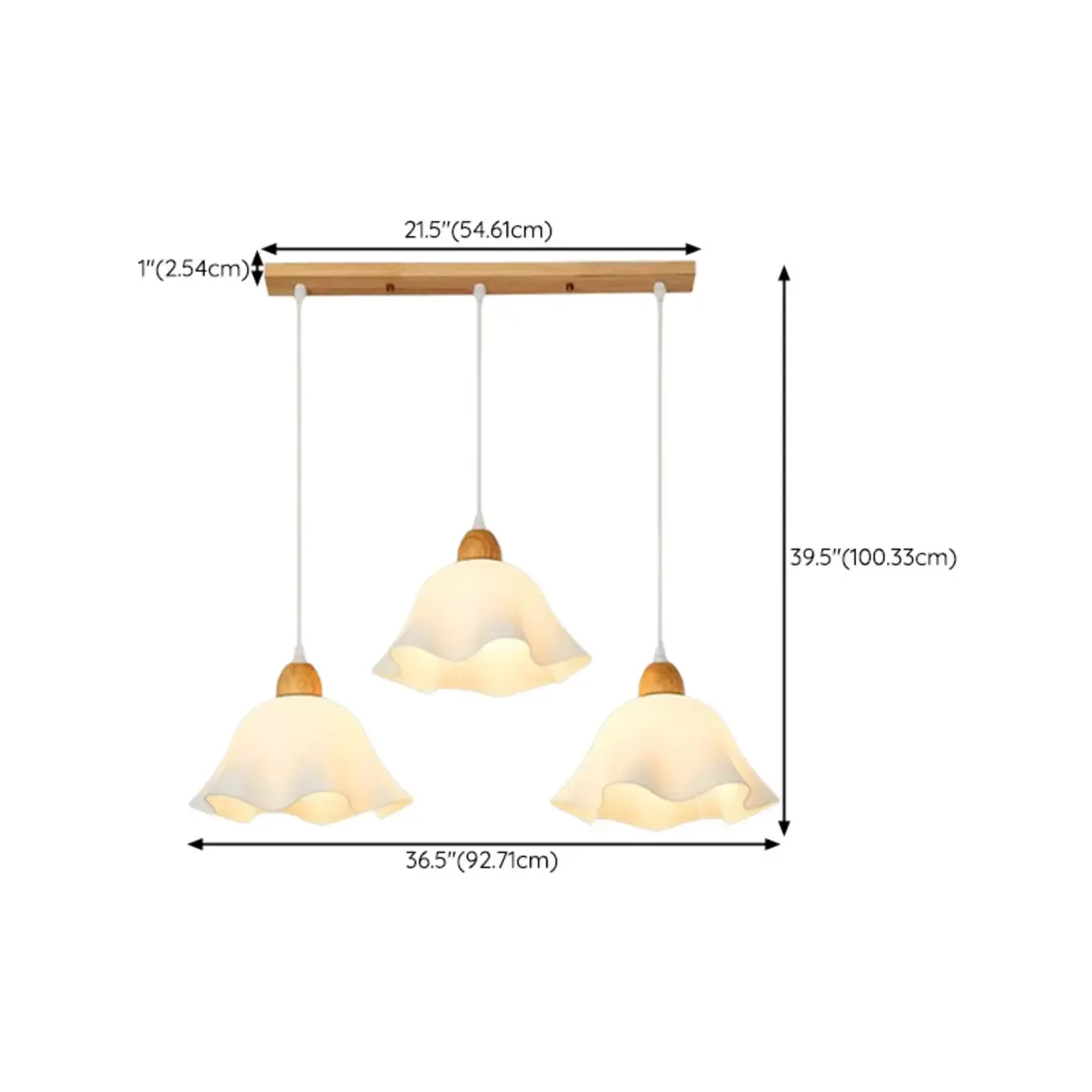3 Light Milky Glass Floral LED Pendant Light for Dining Room Image - 19