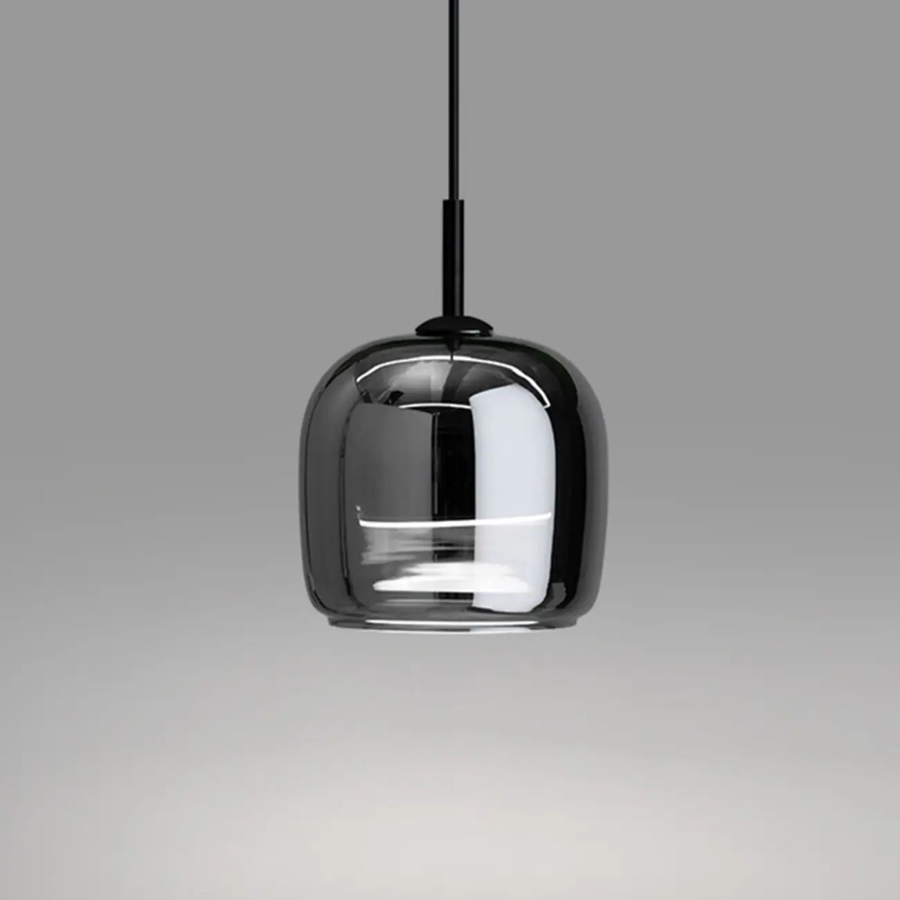 Modern 3 Light Bright Black Glass Jar Pendant Light for Dining Room Image - 10 | homeyfad