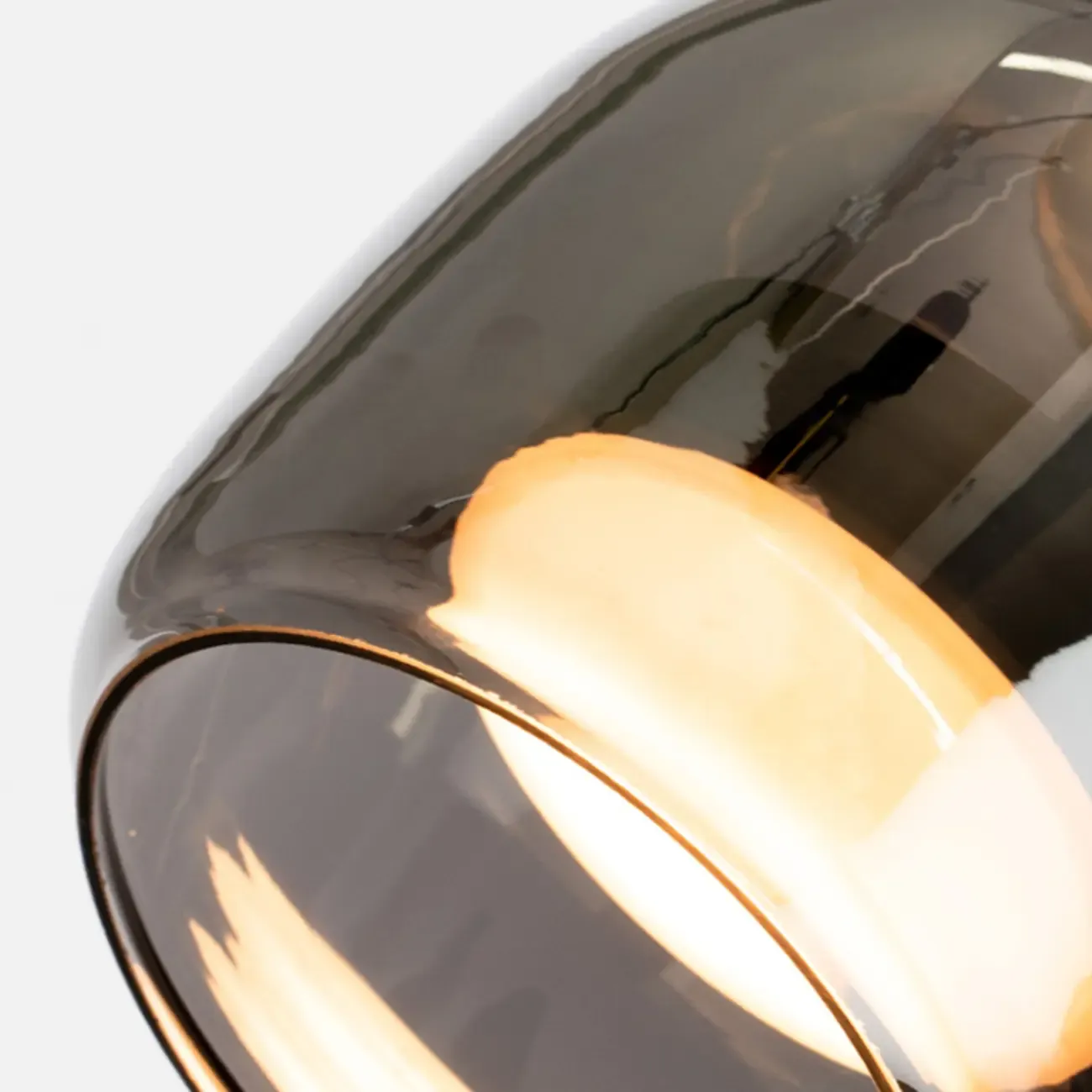 Modern 3 Light Bright Black Glass Jar Pendant Light for Dining Room Image - 11