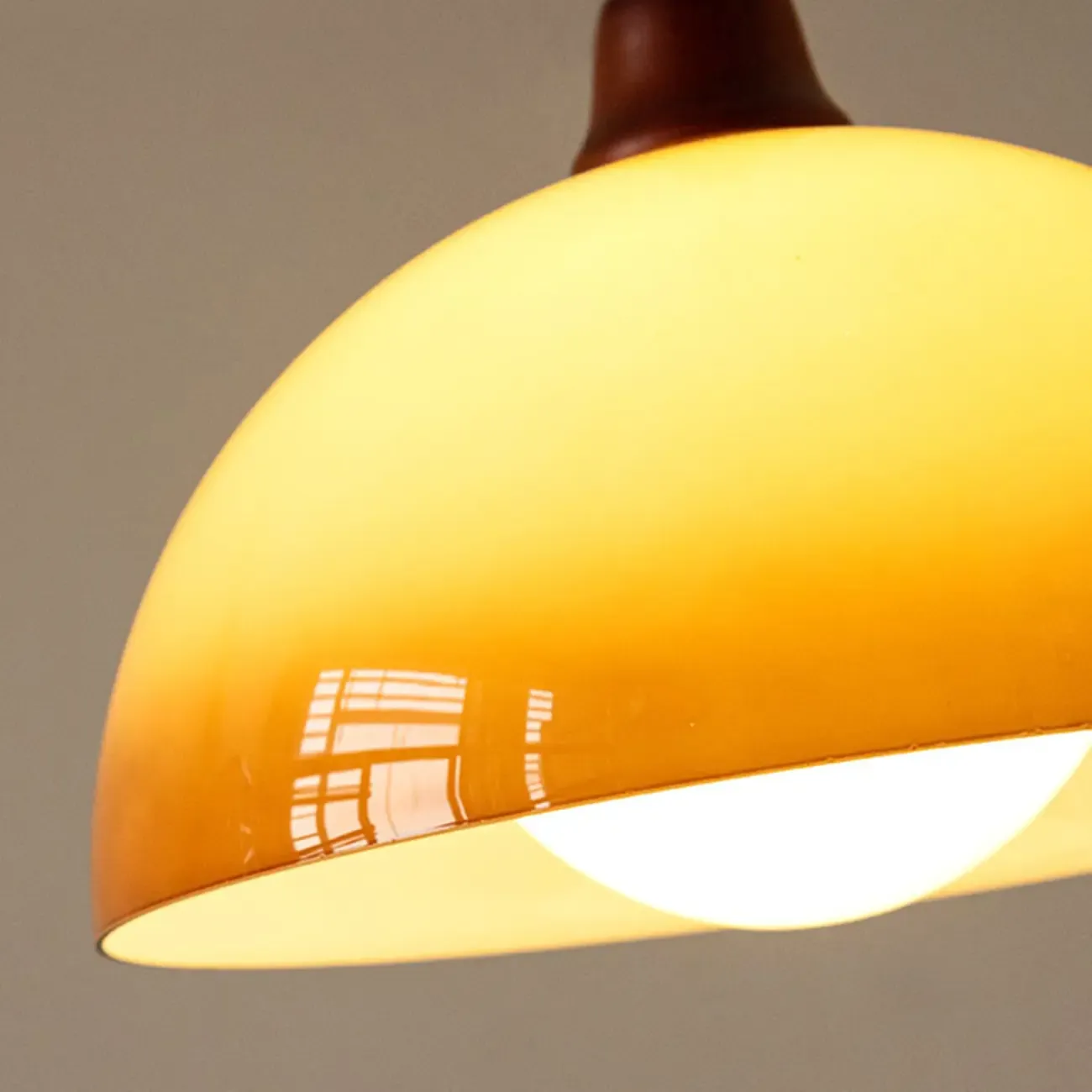 Natural Cylinder Wood Pendant Light for Living Room. Image - 12