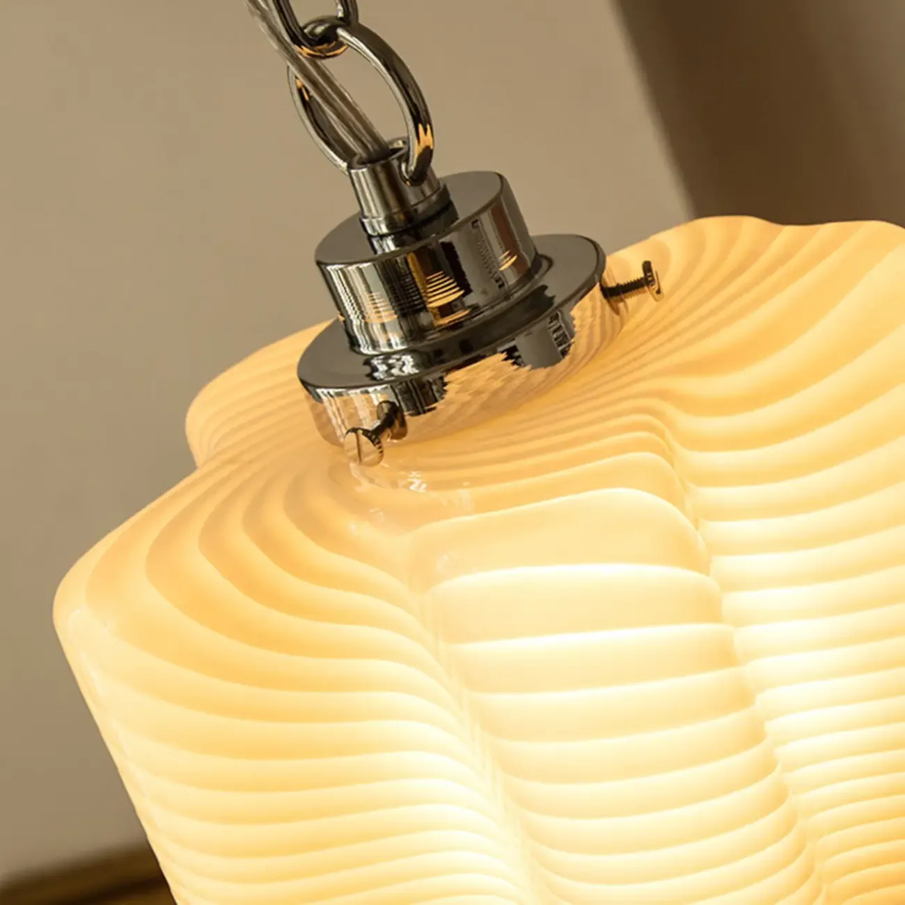 Natural Cylinder Wood Pendant Light for Living Room. Image - 13