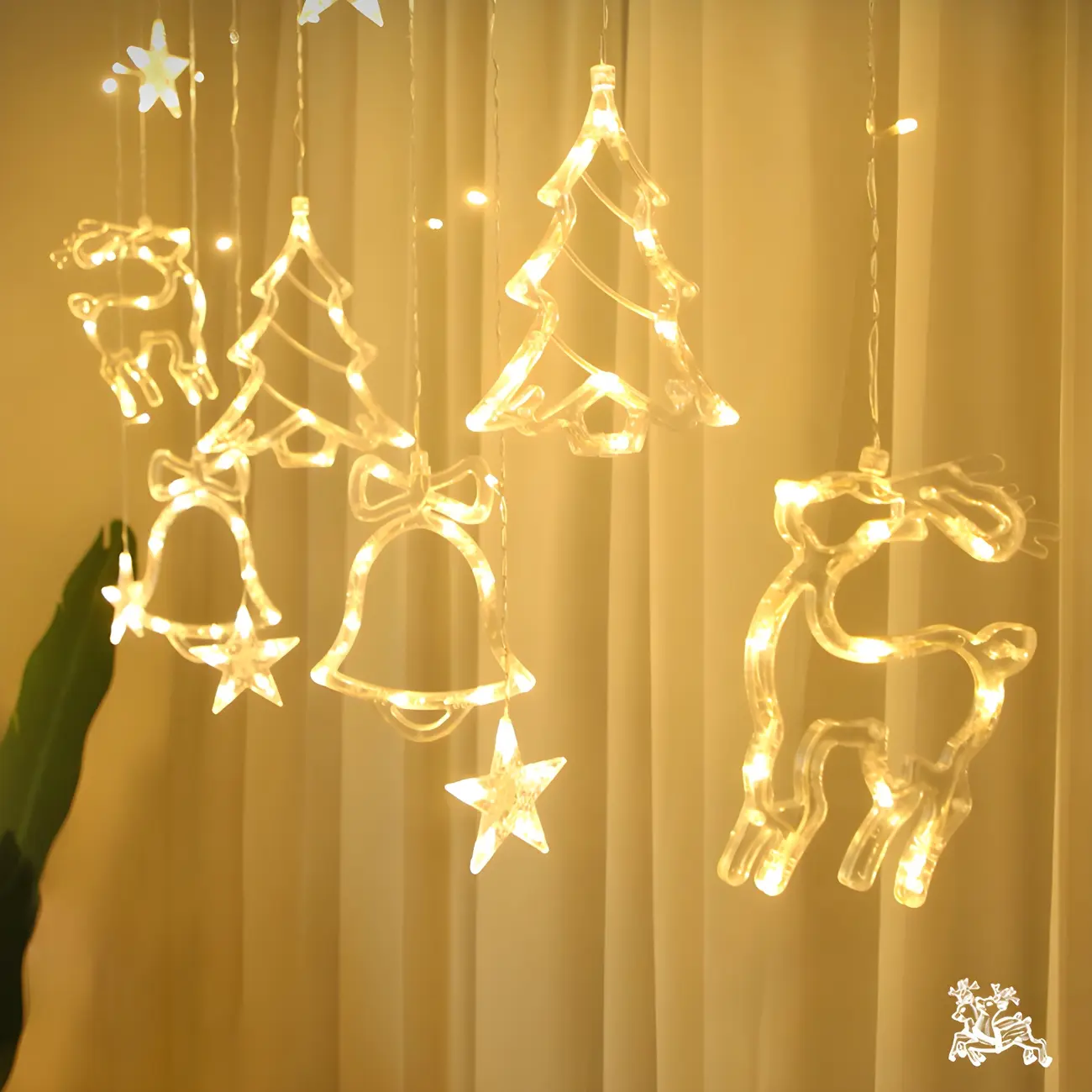 Nordic Clear LED Christmas Tree & Deer String Lights Image - 11 | homeyfad