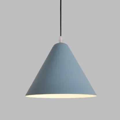 Minimalist Aluminum Colorful Cone Pendant Lamp Image - 7
