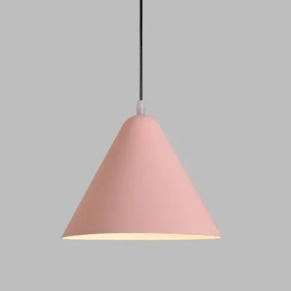 Minimalist Aluminum Colorful Cone Pendant Lamp Image - 10