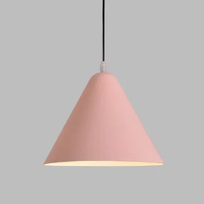 Minimalist Aluminum Colorful Cone Pendant Lamp Image - 11