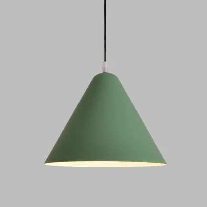 Minimalist Aluminum Colorful Cone Pendant Lamp Image - 14