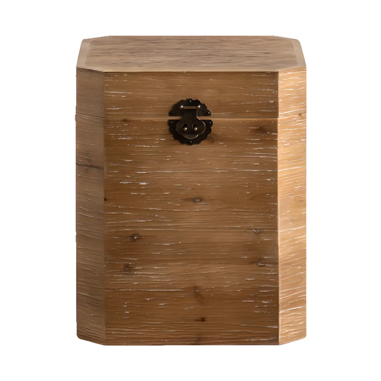 Natural Finish Square Rustic Wood End Table for Decor Image - 10 | homeyfad