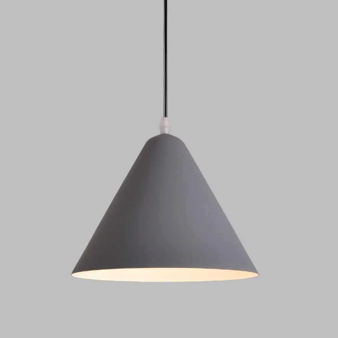 Minimalist Aluminum Colorful Cone Pendant Lamp Image - 15