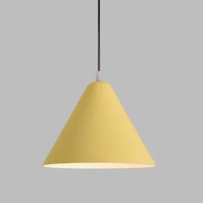 Minimalist Aluminum Colorful Cone Pendant Lamp Image - 17