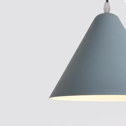 Minimalist Aluminum Colorful Cone Pendant Lamp Image - 21