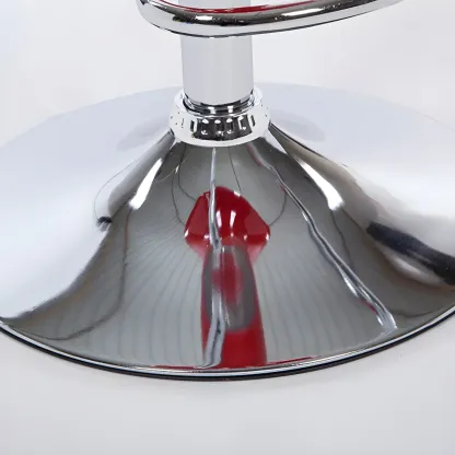 Adjustable Swivel Bar Stools Chrome Kitchen Island Image - 6