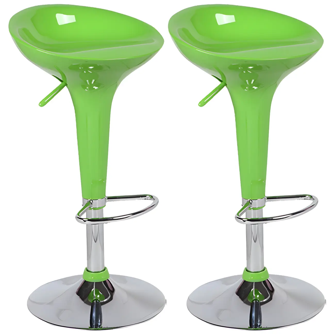 Adjustable Swivel Bar Stools Chrome Kitchen Island Image - 19 | homeyfad