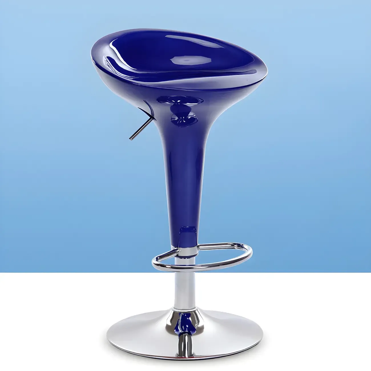 Adjustable Swivel Bar Stools Chrome Kitchen Island Image - 24