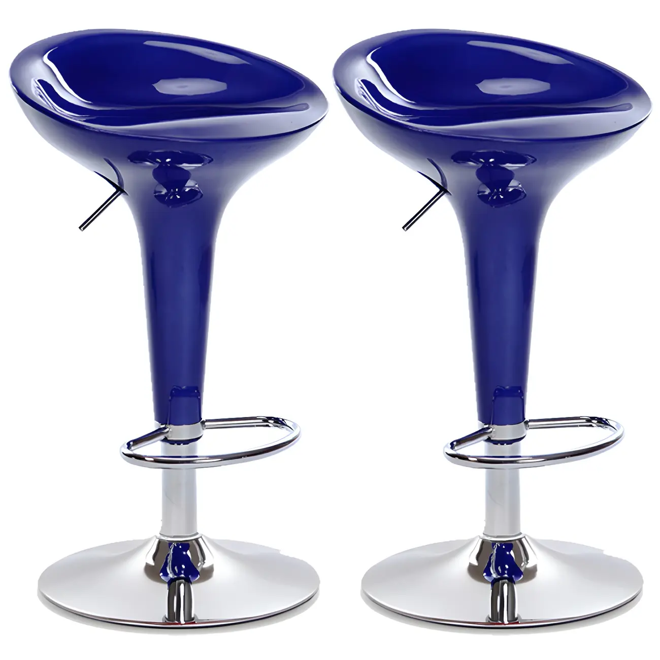 Adjustable Swivel Bar Stools Chrome Kitchen Island Image - 25 | homeyfad