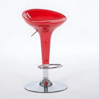 Adjustable Swivel Bar Stools Chrome Kitchen Island Image - 27