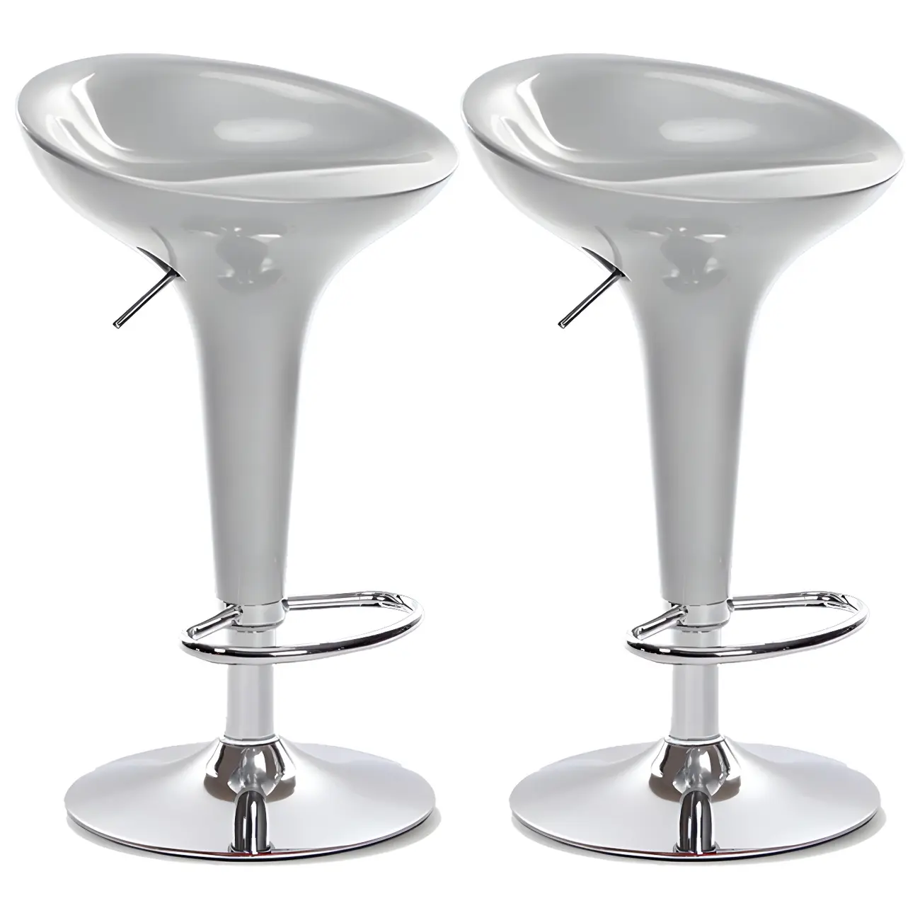 Adjustable Swivel Bar Stools Chrome Kitchen Island Image - 34 | homeyfad